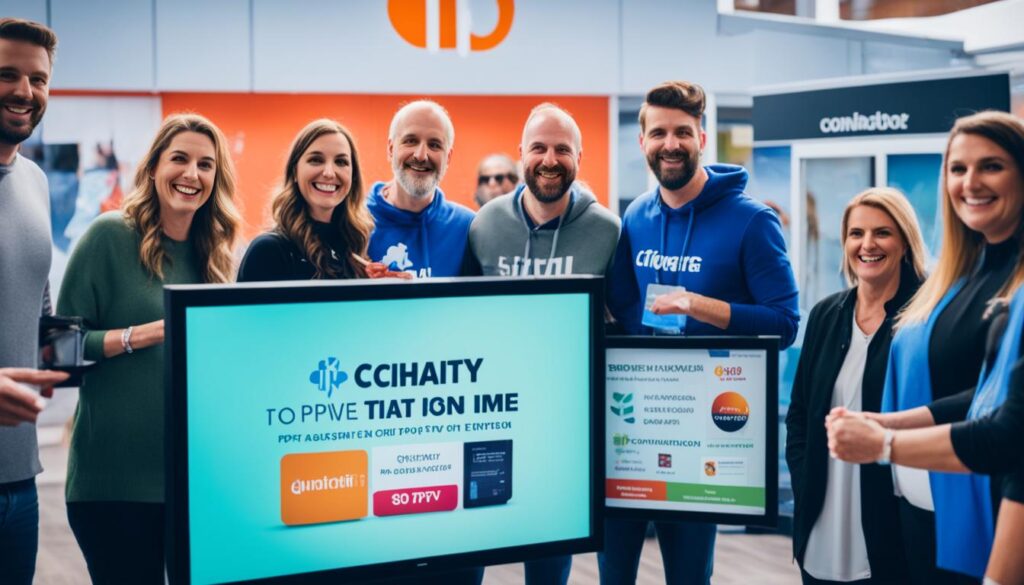 Live charity events on IPTV