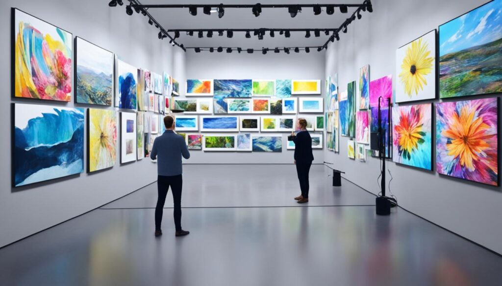 Virtual art exhibition